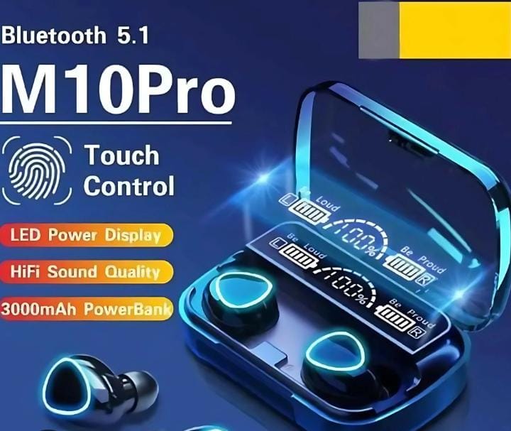 M10 Orignal Airpods Charging display ab 1799 nahi 1699 click add discount and insert code hamza1122