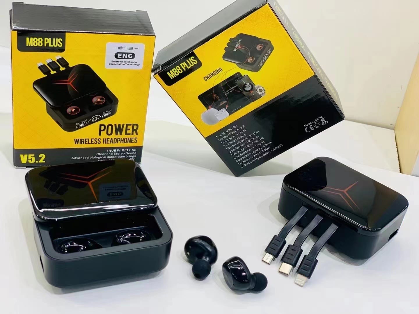 M88 Wireless Gaming Earbuds - heavy bass | Long battery | Clear Calling